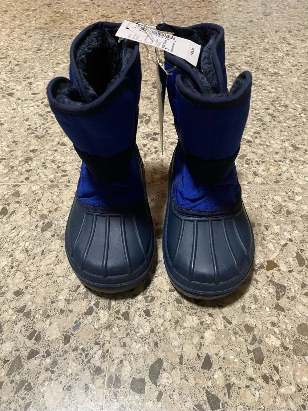 Kids Waterproof Winter Snow Boots in Royal Blue Size 7